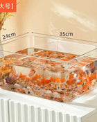 PET Aquarium Box Plastics Ultra-white Organic Glass Explosion-proof Fish Tank Tabletop Small Ecological Water Tank