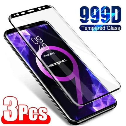 3 pezzi di vetro temperato per Samsung Note 9 10 20 Ultra Samsung S24 S23 S22 S21 S20 Ultra S10 S9 S8 Plus protezione schermo a copertura totale