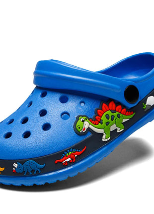 Zoccoli per Bambini, Scarpe da Giardino, Sandali Piatti da Spiaggia per Bambini e Bambine con Unicorno e Dinosauro, Ciabatte Antiscivolo Estive con Fori