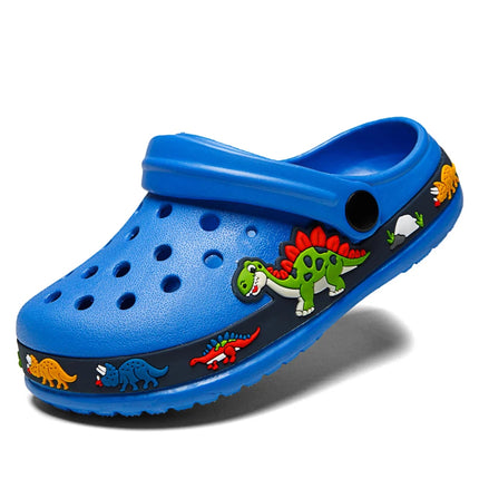Zoccoli per Bambini, Scarpe da Giardino, Sandali Piatti da Spiaggia per Bambini e Bambine con Unicorno e Dinosauro, Ciabatte Antiscivolo Estive con Fori