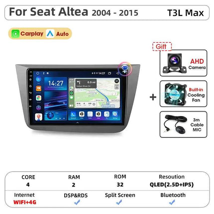 Srnubi IPS Screen Android All In One Car Radio for Seat Altea XL Toledo 3 2004 - 2015 Carplay GPS Stereo DVD Multimedia Player