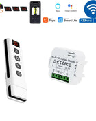 Smart WiFi RF Wireless Curtain Switch Module 433 MHz 5 in 1 Remote Control, 110V 220V 240V for Tuya Alexa Roller Shutter Garage