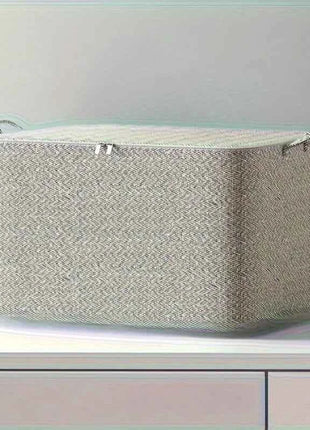 3-Piece Heavy-Duty Foldable Storage Boxes with Lids - Large Stackable Organizing Bins Made of Heavy-Duty Non-Woven Fabric