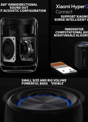 Altoparlante Bluetooth Xiaomi Mini ASM01A Bluetooth 5.3 Luce RGB IP67 360 ° Suono portatile esterno stereo omnidirezionale