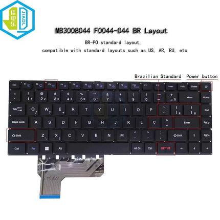 NETFLIX BR Brazilian laptop keyboard for Multilaser Ultra Ub440 Ub445 F0044-044 MB3008044 XS-30011001 Keyboard Replacement