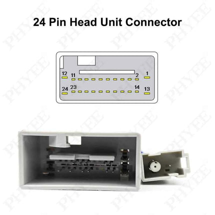 Cablaggio radio Spina da 16 pin a 24 pin Unità principale Adattatore cavo connettore audio per Honda CRV Accord Fit CRZ Pilot Insight