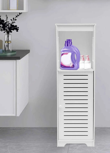 Bathroom Storage Cabinet White PVC Cupboard Shelf 28*25*90cm Tissue Storage Rack Organizer Bathroom Toilet Furniture