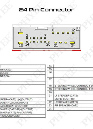 Adattatore cavo unità principale Android per auto da 16 pin a 24 pin per Ford Explorer F150 F250 Fusion Mustang 2006 - 2009