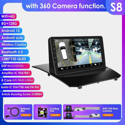 For Ford Fiesta Mk7 2009-2017 Wireless CarPlay for Apple Android Auto Car Radio GPS RDS WiFi 4G 8Core Multimedia Stereo 2din SWC