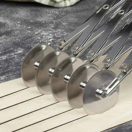 3/5/7 Wheels Cutter Dough Divider Side Pasta Knife Flexible Roller Blade Pizza Pastry Peeler Stainless Steel Bakeware Tools