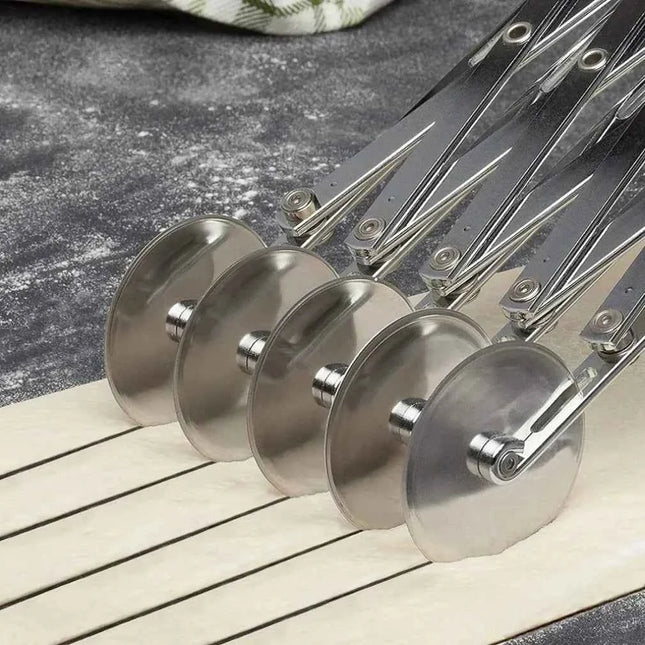 3/5/7 Wheels Cutter Dough Divider Side Pasta Knife Flexible Roller Blade Pizza Pastry Peeler Stainless Steel Bakeware Tools
