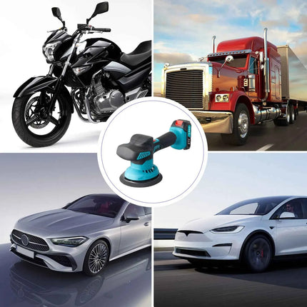 Podofo 5500RPM 6 Speed Cordless Car Polisher Electric Polishing Wax Tool Auto Waxing Machine Compatible With Makita Battery