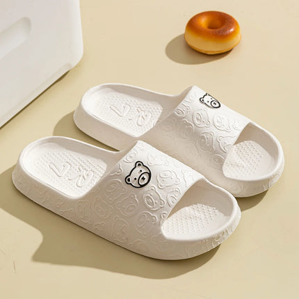 Pantofole estive per bambini Indoor Cute Bear Print Antiscivolo Suola morbida Squisite scarpe genitore-figlio Scarpe comode per il tempo libero per la casa