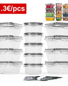 Food Storage Containers with Lids, Freezer Containers, Lunchbox, 26 Pieces (13 Containers, 13 Lids), 8x0.55L & 5x0.24L