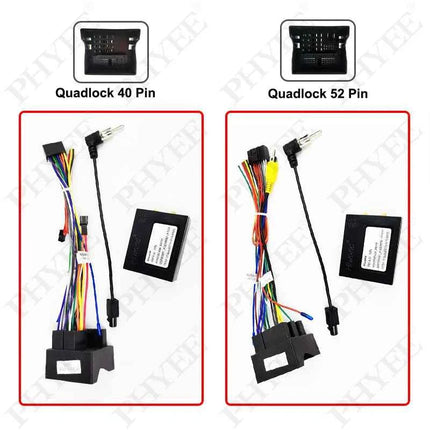 Telaio pannello radio per VW Polo 2012 a 2017, adattatore cablaggio quadlock, decodificatore CAN Bus, per multimediale Android 16 pin 9"