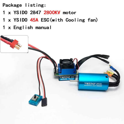 2435/2440/2838/2847 Brushless Motor 35A/45A ESC Combo for Wltoys 124016 Remo Hobby XLH Timaya Redcat 1/12 1/14 1/16 RC Boat Car