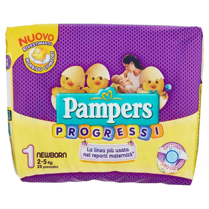 Pampers Progessi 2-5Kg, Pack of 28 Diapers