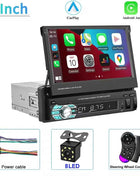 1 Din MP5 Player 7 Inch Carplay Android Auto Universal  Manual Automatic Retractable Touch Screen Car Player FM Radio
