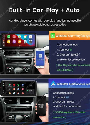 8-Croe Car Wireless Carplay Android Auto For Audi Q3 2012-2018 Multimedia Video Player GPS smart car machine system