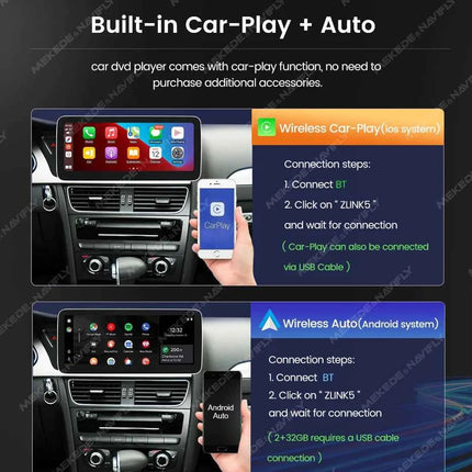 8-Croe Car Wireless Carplay Android Auto For Audi Q3 2012-2018 Multimedia Video Player GPS smart car machine system