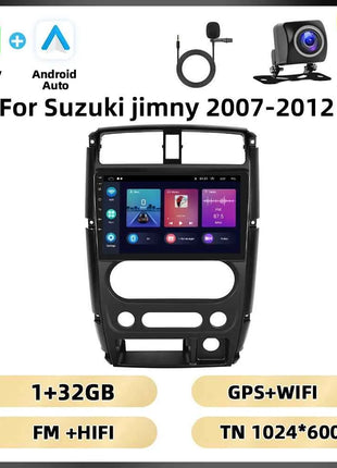 Podofo 8Core AI Voice Car Audio For Suzuki Jimny 2007-2012 Multimedia Player Android Auto Carplay WIFI 4G Bluetooth Car Stereo