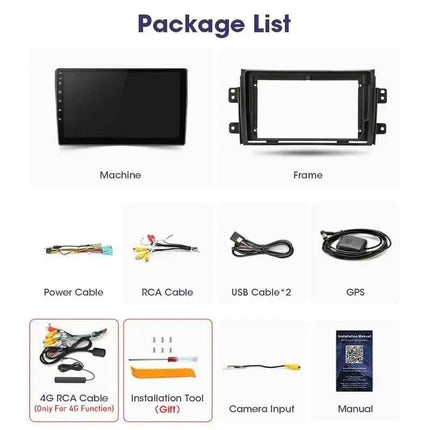 Srnubi Car Radio For Suzuki SX4 Cross 2006-2013 For Fiat Sedici Carplay Android Auto Radio Multimedia Player 4G Wifi GPS 2 Din