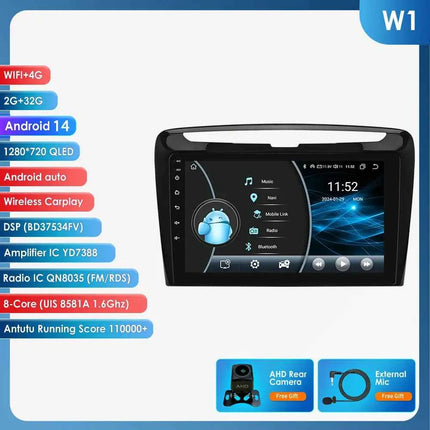 Hizpo 2Din Android 14 Car Multimedia Player for Lancia Ypsilon 2012 - 2020 GPS Carplay Autoradio 360Cam 4G AI Intelligent Screen