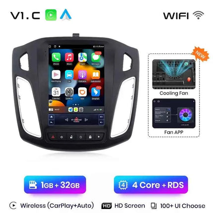 Junsun 9.7'' For Tesla Style Android Car Radio For Ford Focus 3 MK 3 2011-2019 Carplay Auto Stereo Multimedia Player 2Din 4G DSP