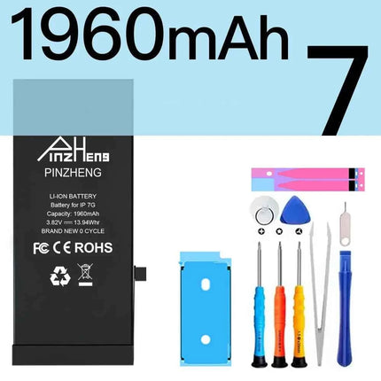 PINZHENG Real High Capacity Battery For iPhone 5S SE 6 6S 7 8 Plus X Xr Xs Max Phone Replacement Bateria Warranty One Year