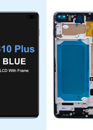 TFT con cornice per Samsung S10 Plus S10 + G975F Display LCD Touch Screen digitale per Samsung S10 G973F Parti di ricambio per schermo