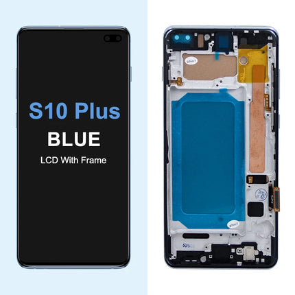 TFT con cornice per Samsung S10 Plus S10 + G975F Display LCD Touch Screen digitale per Samsung S10 G973F Parti di ricambio per schermo