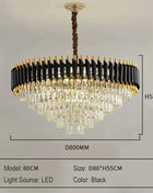 AuroraRealm Illuminazione Lampadario a soffitto in cristallo a LED Villa di lusso Soggiorno Sala da pranzo Lampada a sospensione da cucina Lampada a sospensione per la casa