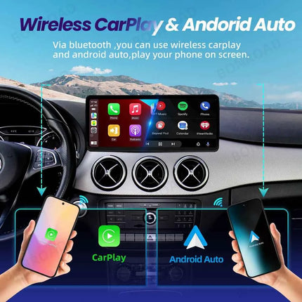 BONROAD Linux 12.3" Wireless CarPlay Car Multimedia Touch Screen Android Auto For Mercedes Benz B Class W245 W246 2011-2019 GPS