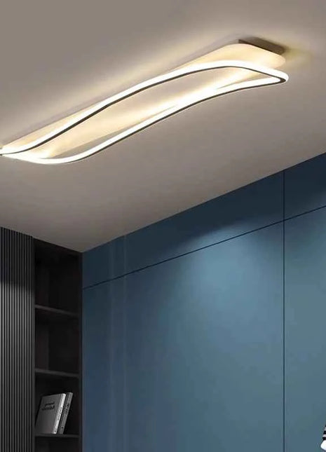 Moderna onda creativa corridoio balcone lampada da soffitto a LED camera da letto guardaroba corridoio luce decorazioni per la casa lampadario a soffitto apparecchio per ufficio