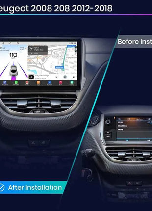 Junsun Qualcomm 8-Core 360 Camera Wireless CarPlay Android Auto Car Radio for Peugeot 2008 208 2012 - 2018 GPS