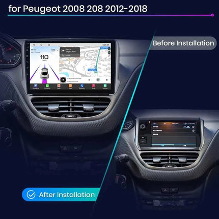 Junsun Qualcomm 8-Core 360 Camera Wireless CarPlay Android Auto Car Radio for Peugeot 2008 208 2012 - 2018 GPS