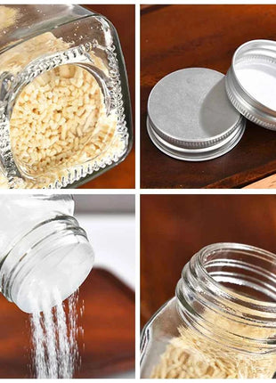 12pcs Seasoning Bottle 120ml Clear Plastic Spice Jar Spice Pepper Salt Storage Bottle Container w/ funnel Kitchen Gadget Tool