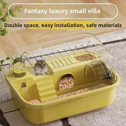 Hamster cage, super large luxury villa, golden thread bear cage, super large space, acrylic hamster cage, pet supplies