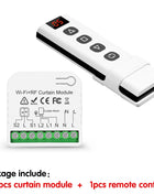 Wifi RF Tuya Smart Life Curtain Switch Module for Roller Shutter 433mhz 5-IN-1 Remote Control, for Garage Door and Window Blinds Alexa