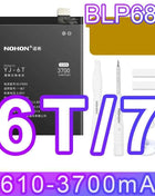 NOHON Replacement Battery for OnePlus 7T 8T 9RT 10T 12 11 9 8 7 6T 6 5T 5 7TPro Phone Batteries BLP801 BLP685 BLP745 BLP743