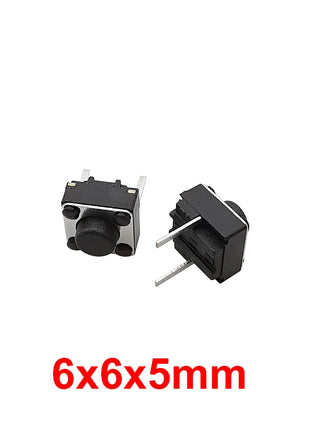 50 Pz 6x6mm Interruttore a pulsante tattile 6*6mm 2 Pin Mini PCB Interruttori tattili momentanei Altezza 5mm 6mm 7mm 8mm 9mm