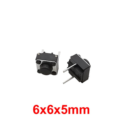 50 Pz 6x6mm Interruttore a pulsante tattile 6*6mm 2 Pin Mini PCB Interruttori tattili momentanei Altezza 5mm 6mm 7mm 8mm 9mm