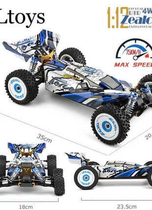 Wltoys New 124017-V8 1/12 2.4G Racing RC Cars 4WD Brushless Motor 75Km/H High Speed Remote Control Off-road Drift Toys For Aduit