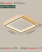 Lampada da Soffitto LED Ultrasottile AuroraRealm, Illuminazione Moderna per Soggiorno con Telecomando, Lampadario per Camera da Letto e Balcone