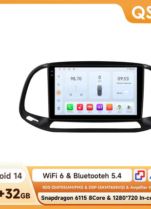 Hizpo AI Voice Autoradio Radio For Fiat Doblo 2015 - 2019 4G Car Multimedia GPS 2din Wireless CarPlay Android Auto Navigation BT