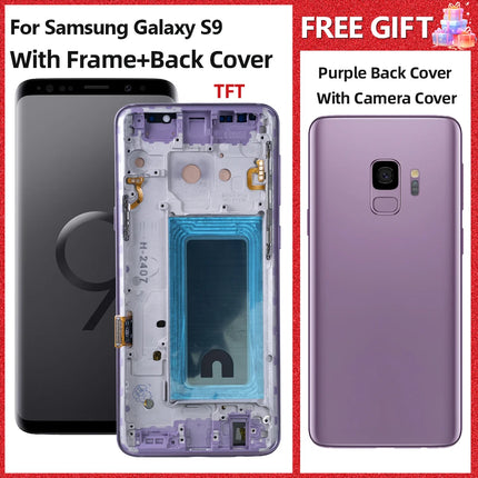 Display testato al 100% per Samsung Galaxy S9 LCD con gruppo touch screen digitalizzatore SM-G960FD S9 G960 LCD con sostituzione del telaio