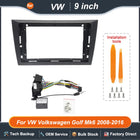 9 pollici Autoradio Fascias Per VW Volkswagen Golf Mk6 2008-2016 Pannello Stereo Cablaggio Cavo di Alimentazione Adattatore Canbus Kit di Montaggio
