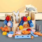 Kids Wooden Tool Bench Set with Repair Tools - Montessori Workbench, Construction & Educational Toy, Christmas Birthday Gifts