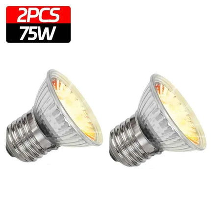 25/50/75W UVA UVB Reptile Lamp Bulb Turtle Basking UV Light Bulbs Heating Light Pet Heat Lamp Amphibians Full Sunlamp