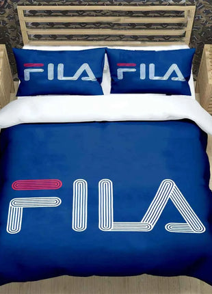 Hot Logo Print Bedding Sets Bed Supplies Set  Comforter Set  Teens Girls Cartoon Twin Single Kid  F-Fila Luxury Gift